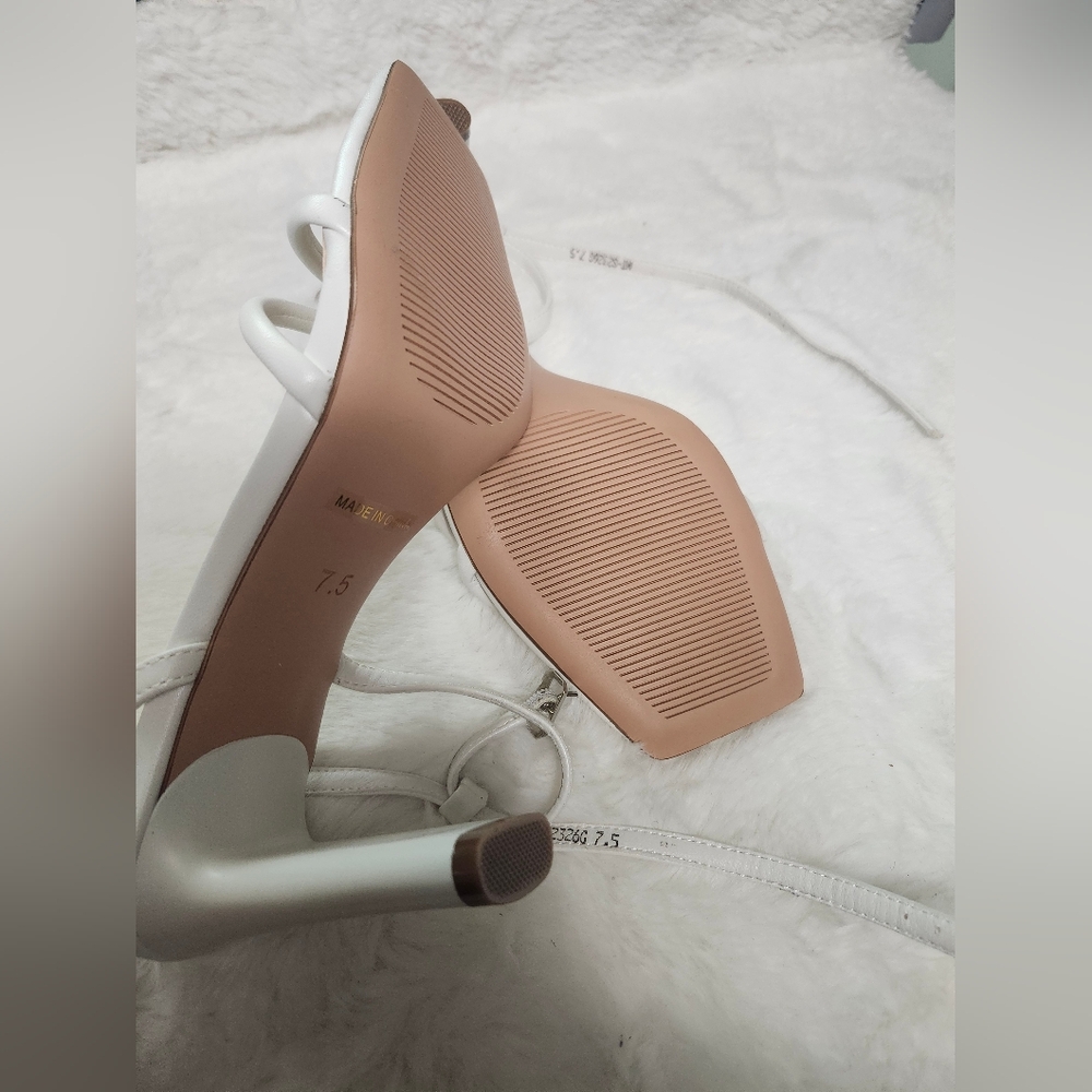 White Strappy Heels - Picture 5 of 5